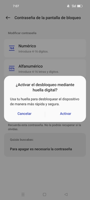 Seleccione la opción deseada