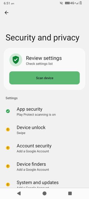 Select Device unlock