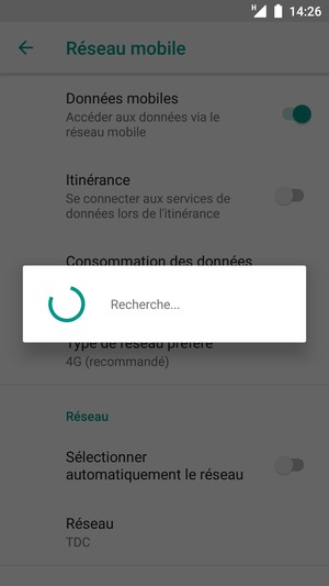 Veuillez attendre la fin de la recherche