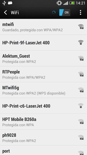 Ahora está conectado a la red Wi-Fi