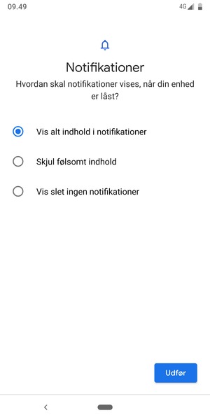 Vælg din foretrukne mulighed og vælg Udfør