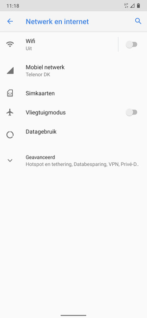 Selecteer Mobiel netwerk