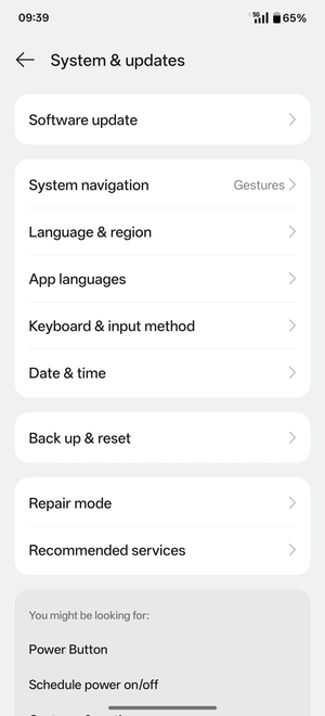Select Software update