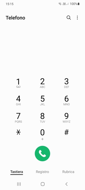 Premi e tieni premuto il numero 1