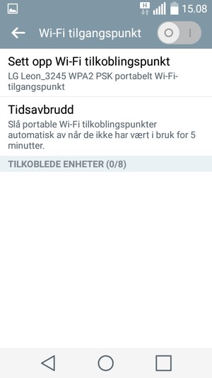Velg Sett opp Wi-Fi tilkoblingspunkt
