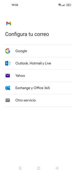 Seleccione Outlook, Hotmail y Live