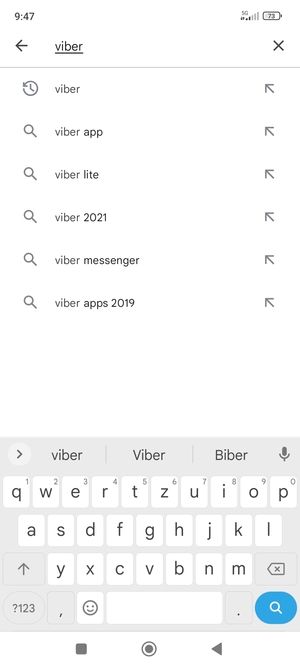 Geben Sie den Namen der App ein und wählen Sie Suchen