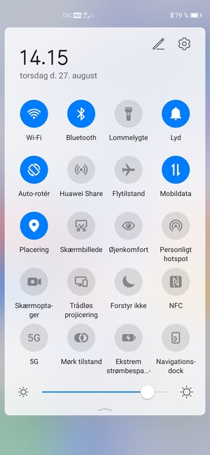 Slå Wi-Fi og Bluetooth fra