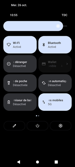 Désactiver Wi-Fi et Bluetooth