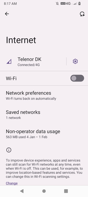 Turn Wi-Fi on