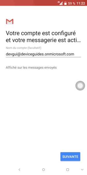 Donnez un nom à votre compte et sélectionnez SUIVANTE