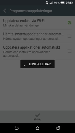 Vänta på att sökningen avslutas