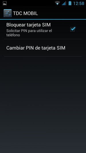 Seleccione Cambiar PIN de tarjeta SIM