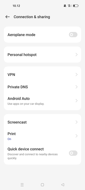 Select Personal hotspot