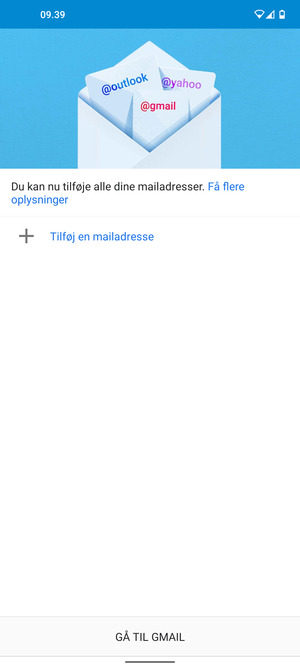 Vælg Tilføj en mailadresse