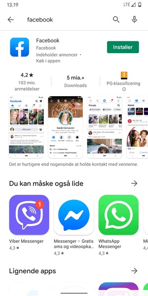 Vælg appen
