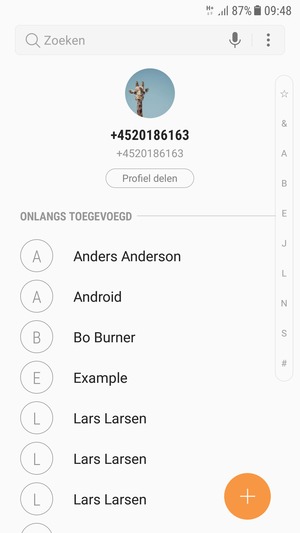 Selecteer de Menu-knop