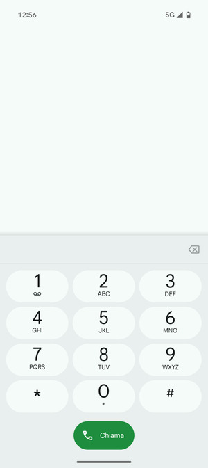 Premi e tieni premuto il numero 1