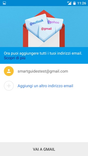 Seleziona VAI A GMAIL