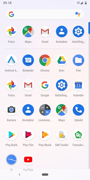 Vælg Indstillinger