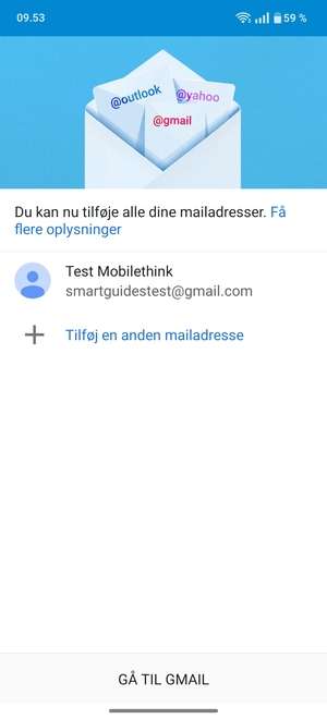 Vælg GÅ TIL GMAIL