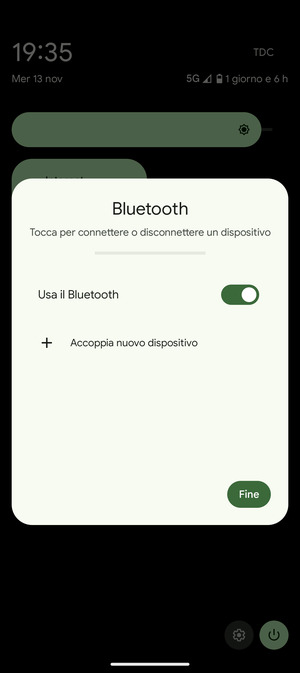 Disattiva Usar Bluetooth