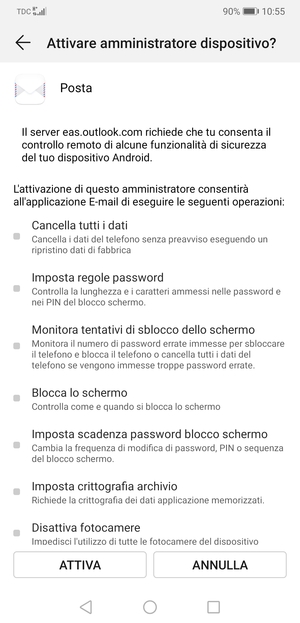 Seleziona ATTIVA