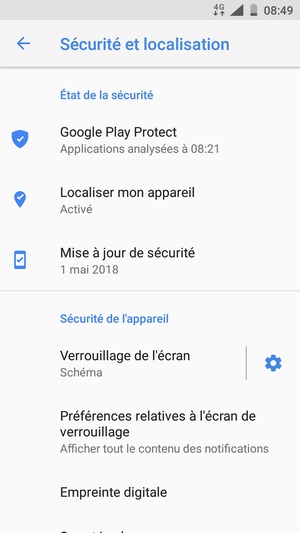 Votre téléphone est maintenant sécurisé par un écran de verrouillage