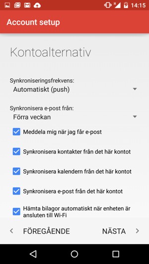 Välj NÄSTA