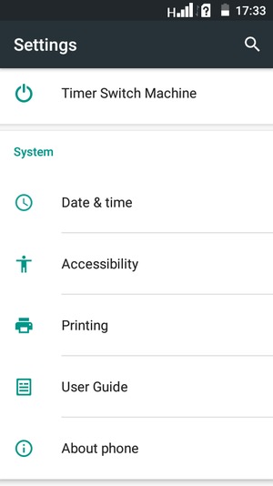 Scroll to and select About phone