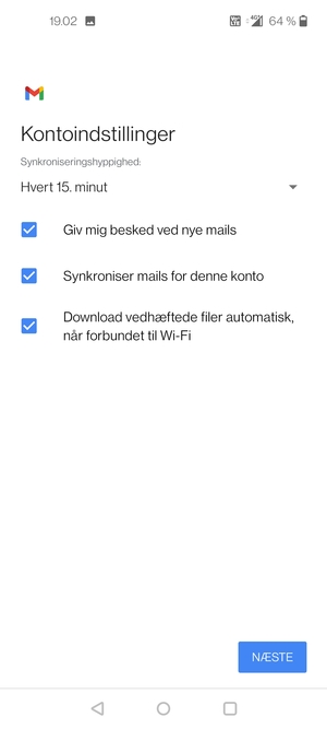 Vælg NÆSTE