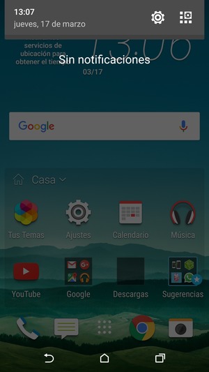 Deslice hacia abajo el menú superior de nuevo