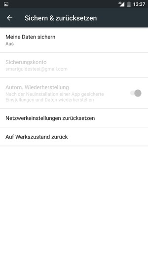Wählen Sie Meine Daten sichern