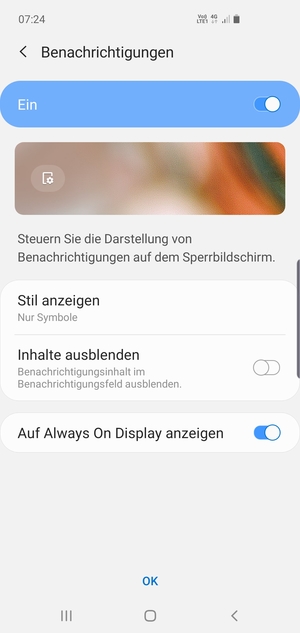 Wählen Sie Ihre bevorzugten Optionen und wählen Sie OK