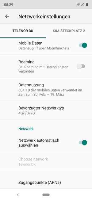 Wählen Sie Zugangspunkte (APNs)