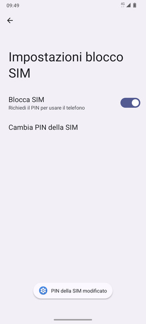 Il tuo PIN della SIM è stato modificato