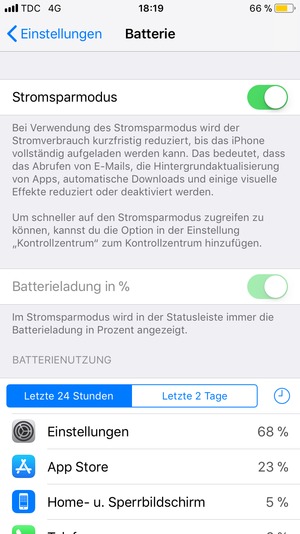 Wählen Sie Stromsparmodus