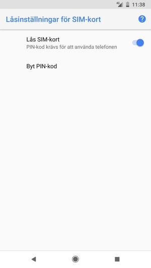 Välj Byt PIN-kod