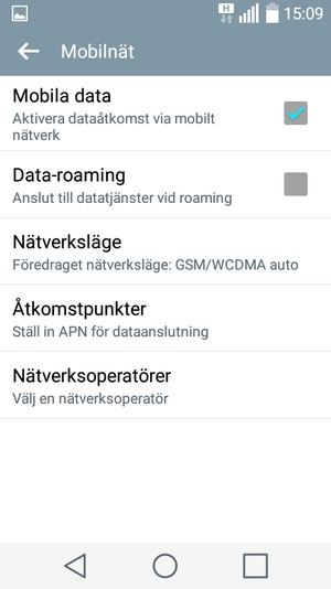 Välj Åtkomstpunkter