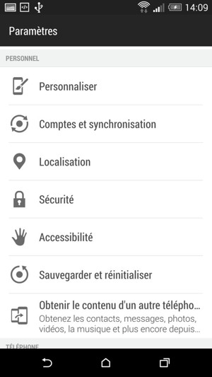 Sélectionnez Sauvegarder et réinitialiser