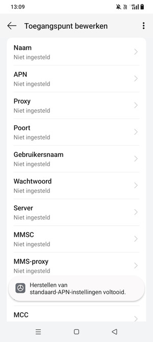 Voer internetgegevens in
