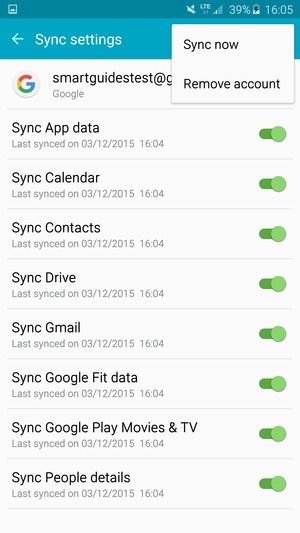 Select Sync now
