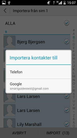Tryck på ditt Google-konto