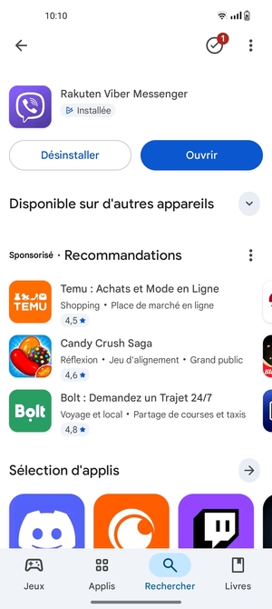 Sélectionnez Ouvrir