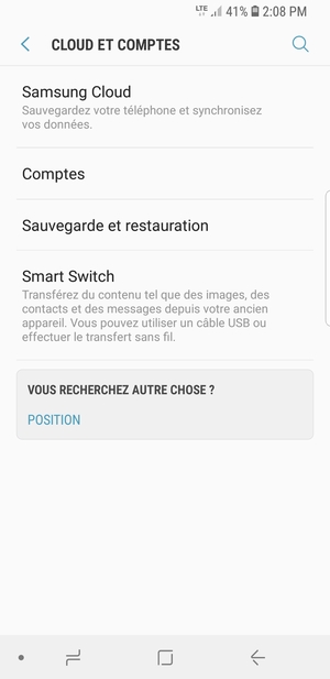 Sélectionnez Sauvegarde et restauration