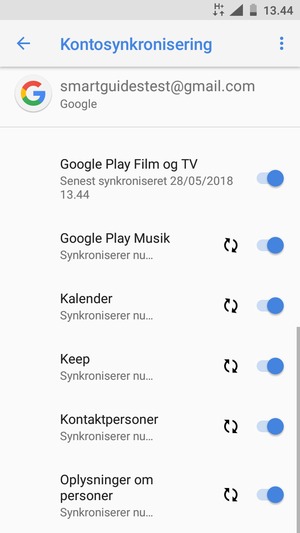 Dine kontakter fra Google vil nu blive synkroniseret til din telefon