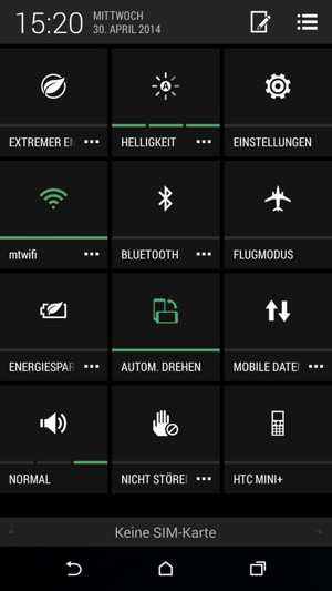 Wählen Sie NORMAL, um in den Lautlos-Modus zu wechseln