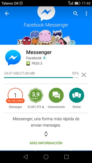 Espere a que el proceso de instalación finalice