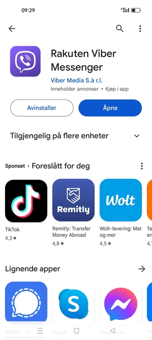 Velg Åpne
