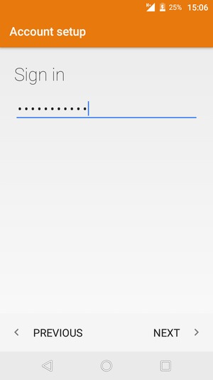 Enter your password and select NEXT